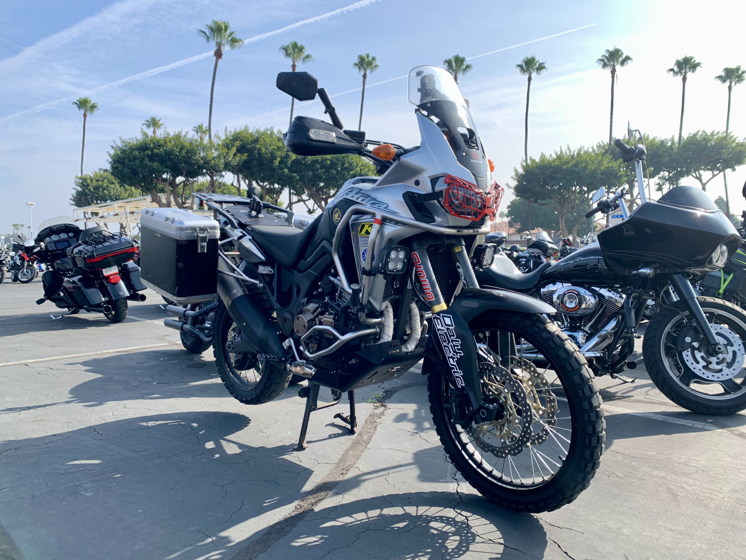 Honda Africa parked in lot for IMS 2021